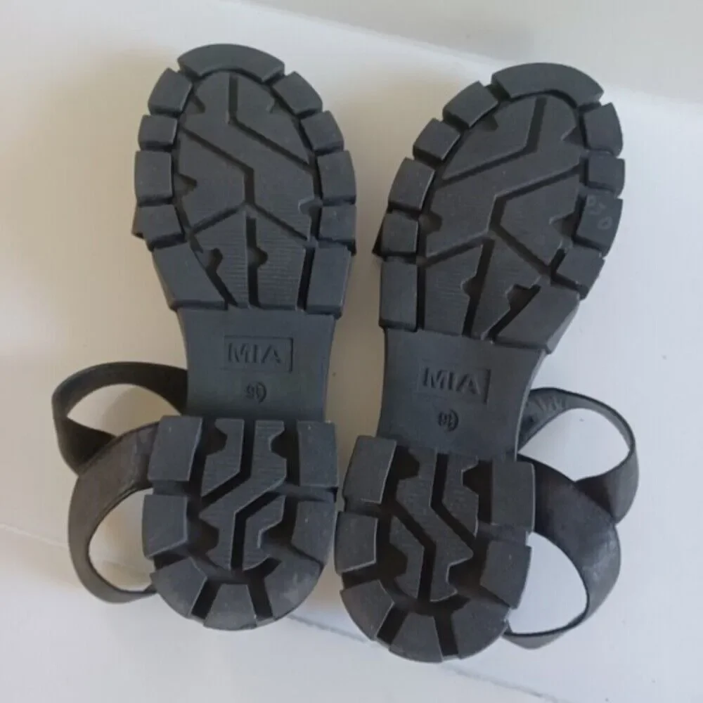Platform Sandals Y2K 90s 2000s Chunky Sawtooth Lugsole Grunge MIA‎ Sz 9.5 Skylar